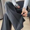 Stylish Maternity Flared Pants: Slim Fit, Tall & Comfortable Spring Suit Trousers with Slits