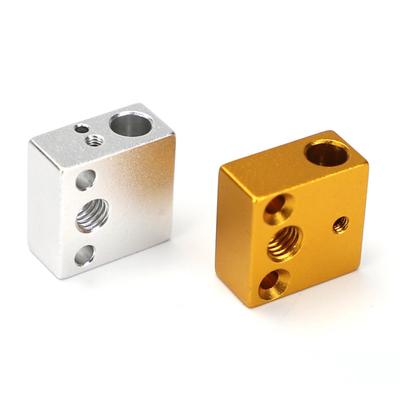 6pcs 3D Printer Heated Block Replacement for Creality Ender 3/Ender 3 Pro Aluminum Alloy CR10 Heating Block