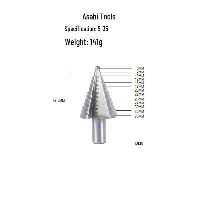 

Шестигранное сверло-пагода с круглой ручкой (5-35mm) 5-35 round handle белый