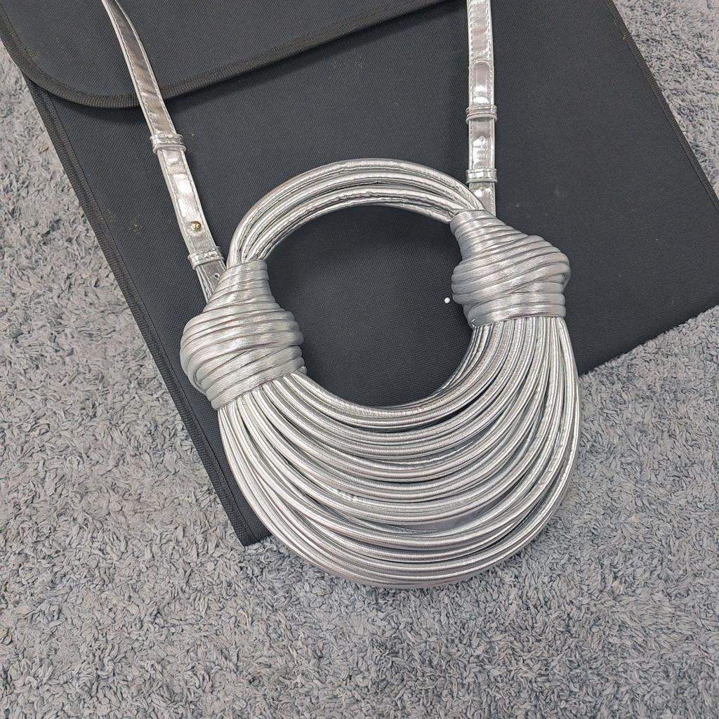 Handwoven Bag, Noodle Bag, Knotted Bag, Handbag, Fashionable Personality, Trendy Niche Design