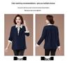 Plus Size Pure Cotton Polo Shirt - Early Autumn Long-Sleeve with Turn-Down Collar for Middle-Aged Women