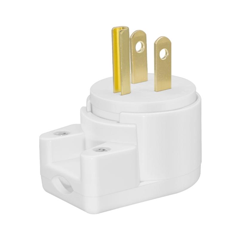 360 Degree Fully Rotatable NEMA 5 15P Male Plug 15A 125V ETL Support for Flexible Angling with 18/16/14AWG Power Cords