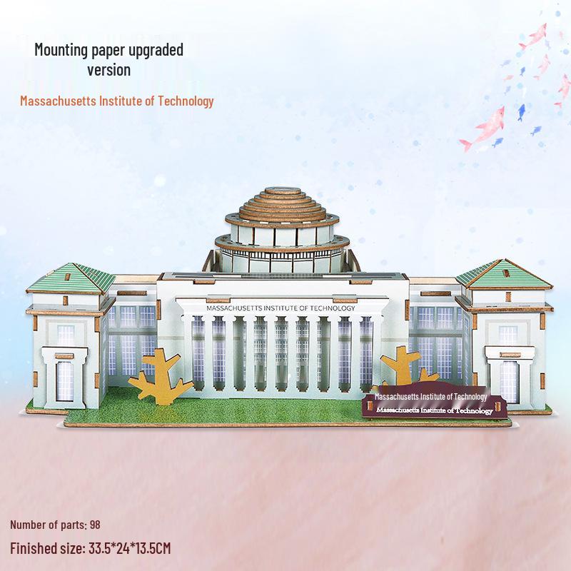 Challenging 3D Wooden Model Puzzle - Ancient Building Design for Adults