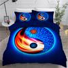 Povlečení s potiskem Jin a Jang 3D potisk Drby pro děti, teenagery, dospělé Přikrývka King, Queen size Polyesterová ložní souprava