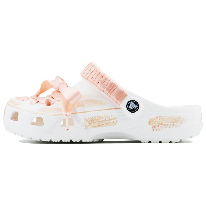 

Crocs Classic clog SDS Peach Sweetheart Ballet Sweet Girl Cute Cartoon Home Casual Beach Hole Shoes Unisex White 43-44 белый