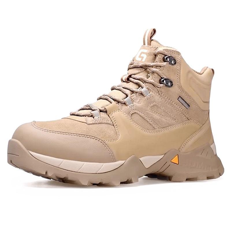 Mens High-Top Safety Work Boots Steel Toe Anti-Puncture Slip Resistant Durable Construction