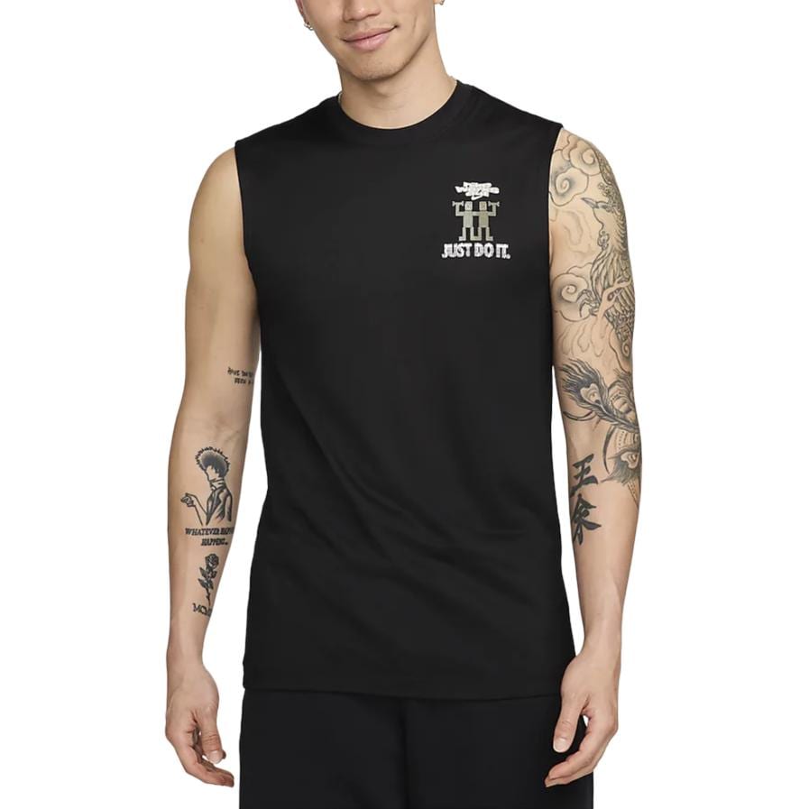Nike T Shirts Men's Black Crew Neck Moderate FV8375-010