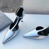 Fashion Luxury Women's High Heels Spring Autumn Brand Women Shoes Fashion Pointed Toe Ladies Elegant Hollow Out Sandal Zapatilla De Muje