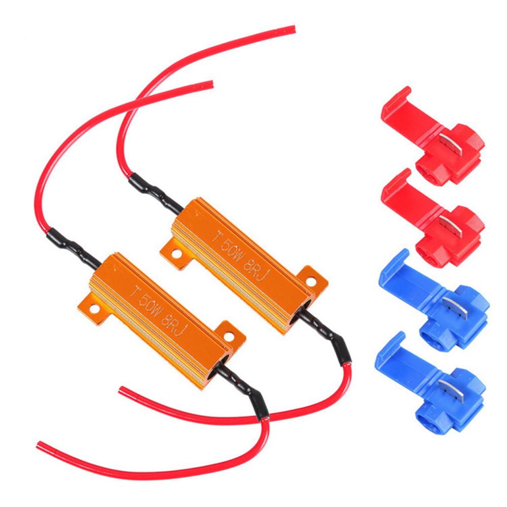 2 pcs 10 W 25 W 50 W Load Resistor for LED Bulbs Resistors for LED Lamp, CANbus, Brake Light, Flicker