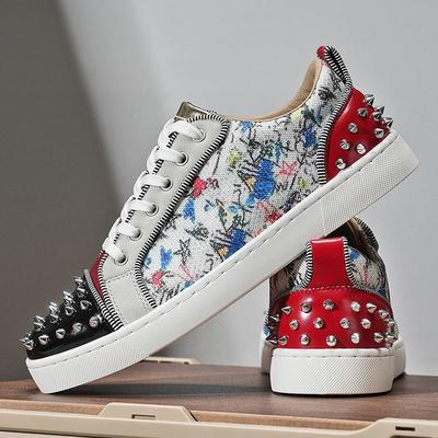 Punkstijl Motorfiets Casual Schoenen Handgemaakt Street Heren Sneakers Vetersluiting Outdoor Skateboard Schoeisel Mannelijk Tennisschoen Wandelschoen