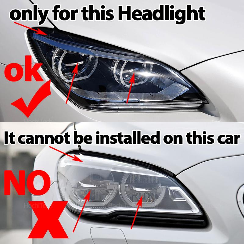 For BMW 6 Series F06 F12  F13 Pre-facelift 2012-2015 LED Headlight Daytime Light 63117263051 Yellow Angel Eyes Light DRL Boards