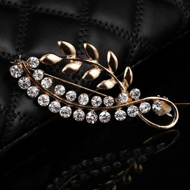 Hesiod Delicate Crystal Stone Rhinestone Pin Brooch Banquet Jewelry Simulated Pearl Goldfish Brooches Pins Wedding Occasion Party Event Wedding