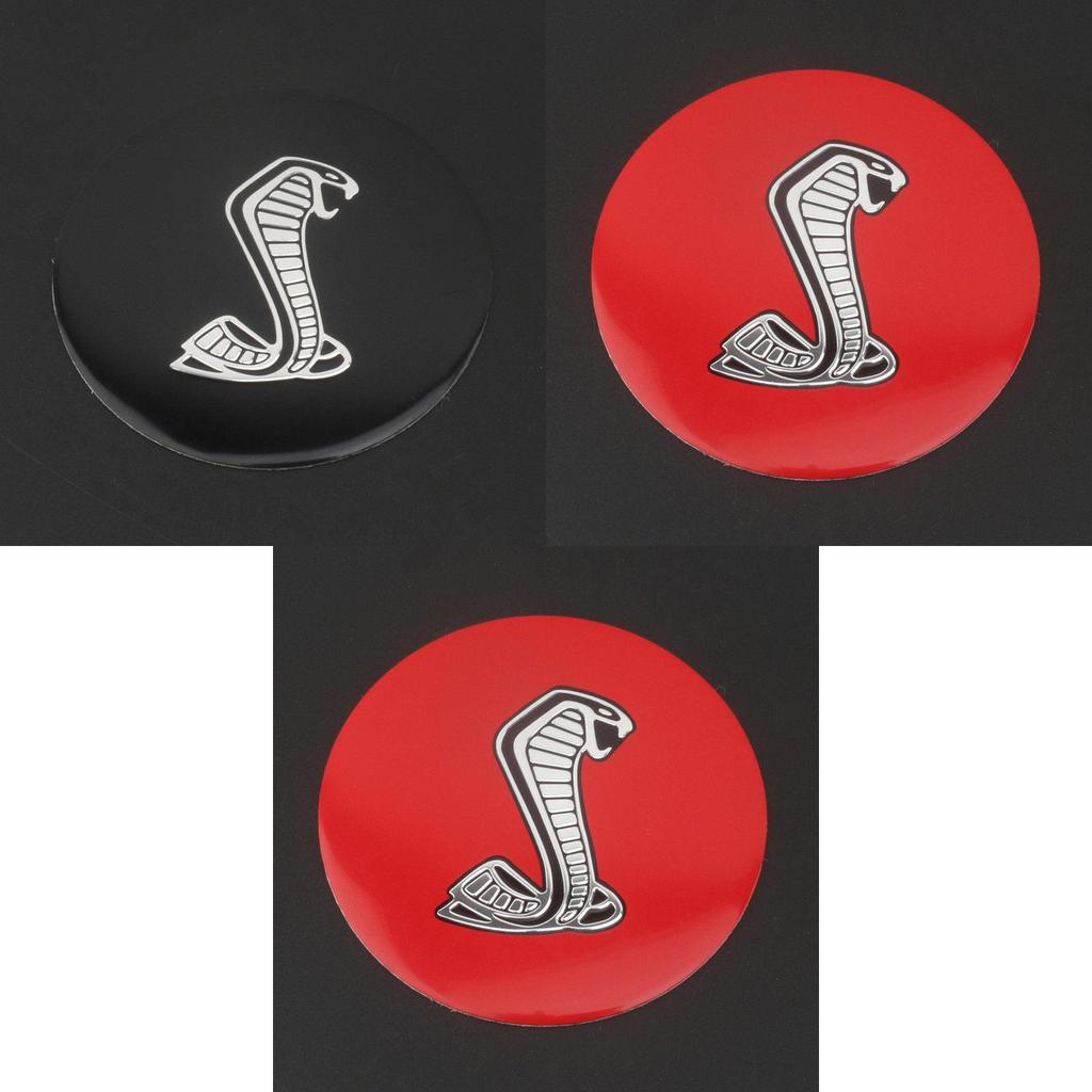 Stilvoller und langlebiger 85mm Lenkradaufkleber mit Cobra Shelby Emblem für Ford Mustang Gt350 Gt350r
