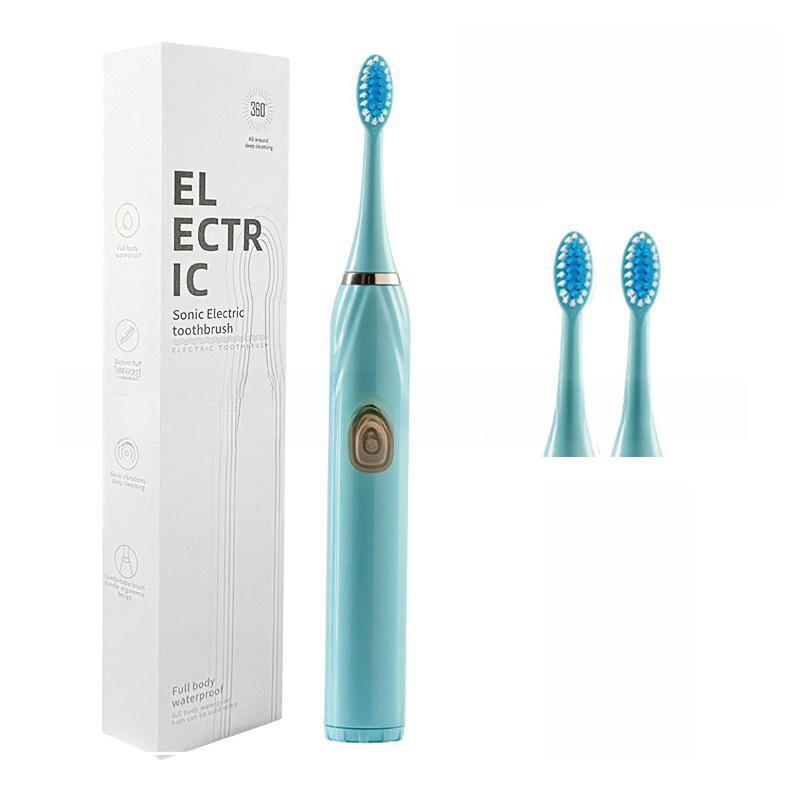 3pcs Ultrasonic Type Household Handheld Soft Bristle Automatic Toothbrush Multifunctional Battery Electric Toothbrush
