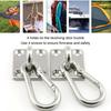 2 Set 125kg Load Capacity M8 Stainless Steel Hook Stainless Steel Hammock Hanging Kit  Porch Swing