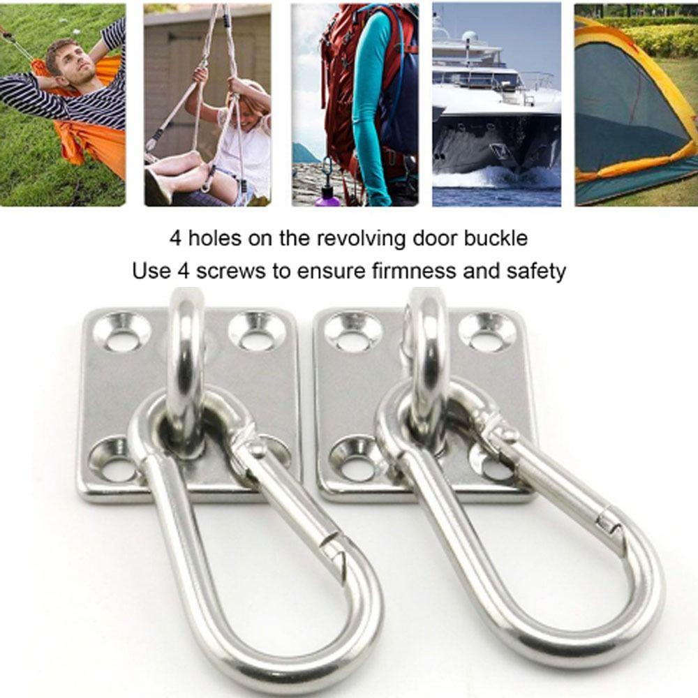 2 Set 125kg Load Capacity M8 Stainless Steel Hook Stainless Steel Hammock Hanging Kit  Porch Swing