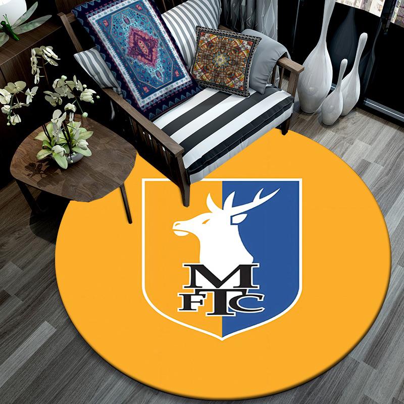 Mansfield Town Round Area Rug,Carpet Rug for Living Room Bedroom Sofa Playroom Decor,Non-slip Floor Mat