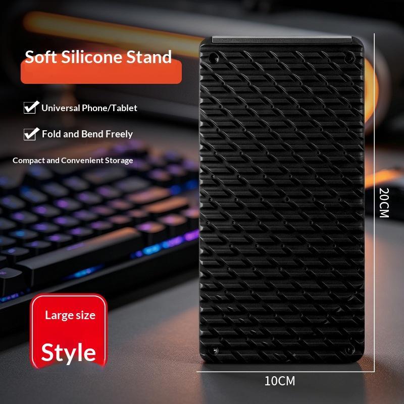 Creative Silicone Phone Stand - Flexible Foldable Transformable Desk Tablet Laptop Holder Travel Accessory 1Pc
