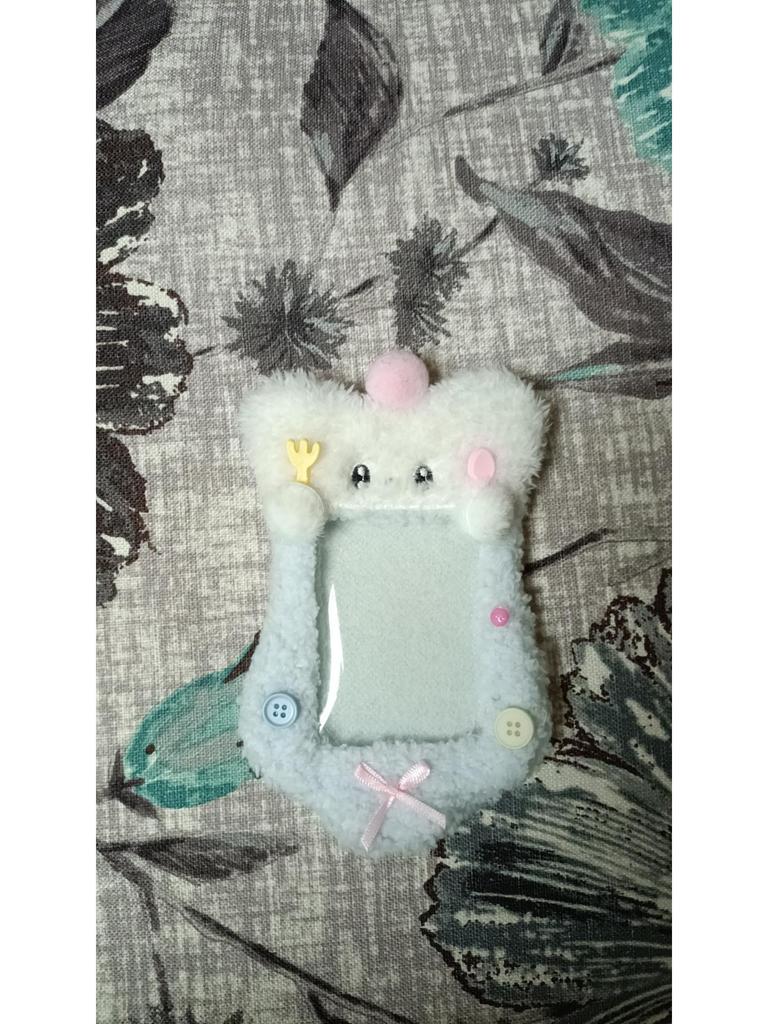 Chaveiro de Mochila de Pelúcia de Animal Fofo e Porta-Cartões - Pingente de 3 Polegadas para Fotos e Cartões