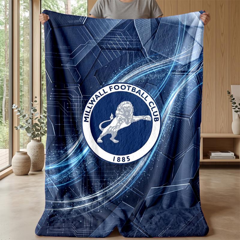 Coperta in Flanella con Stampa Millwall Football, Coperta Morbida Calda Leggera per Divano Letto Campeggio