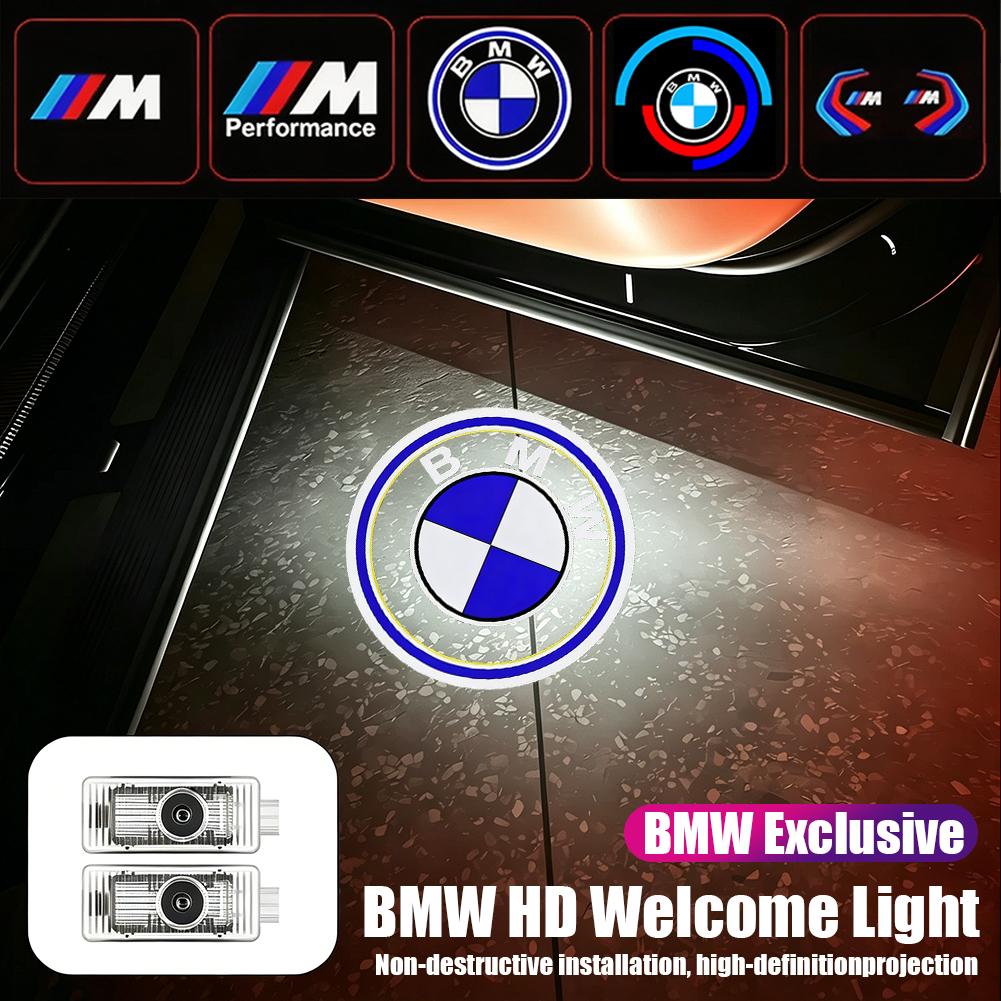 LED Car Door Welcome Projector Lights HD Laser Ghost Shadow Logo Lamp Accessories For BMW E90 G80 M3 G30 M5 F82 F83 F20 F21 G42 AE2