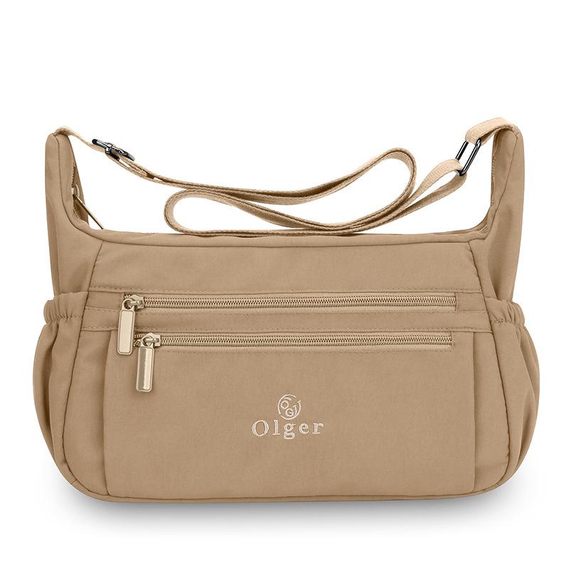 Wasserdichte Nylon-Umhängetasche für Damen, Crossbody-Tasche, mehrlagig, leicht, Muttertasche