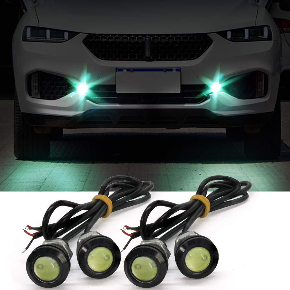 X-STYLE LED Daylight 18mm Eagle Eye Spotlight Bolt Type Large Ball Meter High Brightness Recessed Type 12V Exclusive 4 Pieces (Ice Blue)