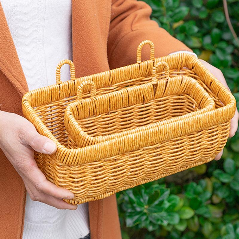 Wandhängender Aufbewahrungskorb Behälter Dekokorb Handgewebter Küchenaufbewahrungskorb Für Garten Blumentopf Wohnzimmer