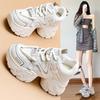 Spring new mesh breathable thick-soled dad shoes women's super fire fashion versatile color matching casual sports shoes