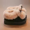 Children's Snow Boots 2025 New Little Girl Foreign Air Hairball Cute One-pedal Cotton Shoes Velvet Warm Short Boots