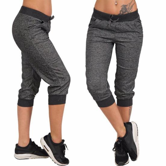 Sport Estivi Donna Pantaloni Capri Estivi con Coulisse Jogging?Pantaloni Harem Ampi