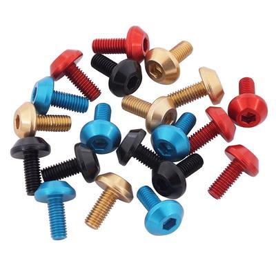 X-CANSUN Aluminiumlegierung M5*12 Fahrradflaschenhalterschrauben für Mountain-/Rennräder