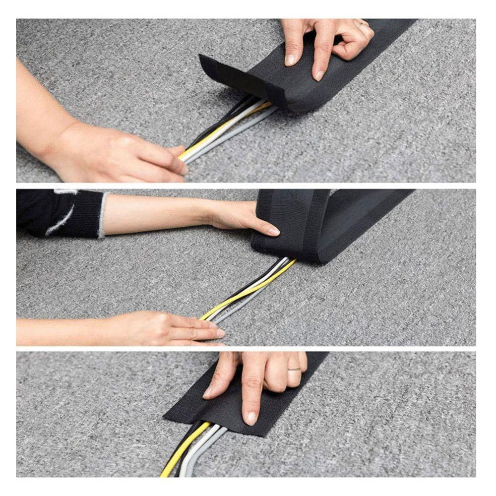 Magic Tape Nylon Carpet Floor Office Desk Cable Grip Office Supplies Cable Protector Wire Cover