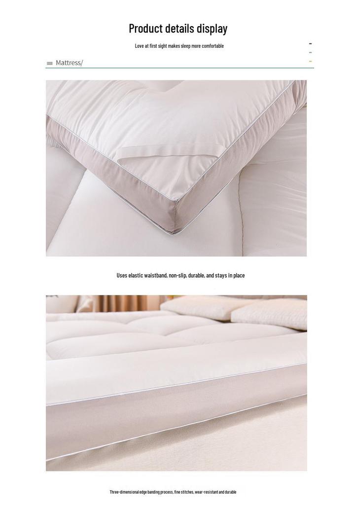 3D Feather Velvet and Lamb Wool Mattress Pad - Plush and Soft for Single or Double Mattresses