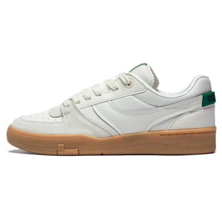 New LiNing Zhengrong 92S Slip Resistant Cushioning Low Top Skateboard Shoes Men's Ecru AEPSA57-3