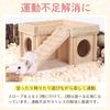 Letics Hamster Stage House Platform Wooden Toy Hideaway for Small Animals, Chinchillas, Steps, Stairs