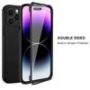 Full 360 Case - EF CONNECTION - for iPhone 14 Pro Max - Black - Scratch-Resistant - Flexible
