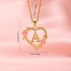 Trendy Luxury Heart and Flower Pendant Necklace for Women