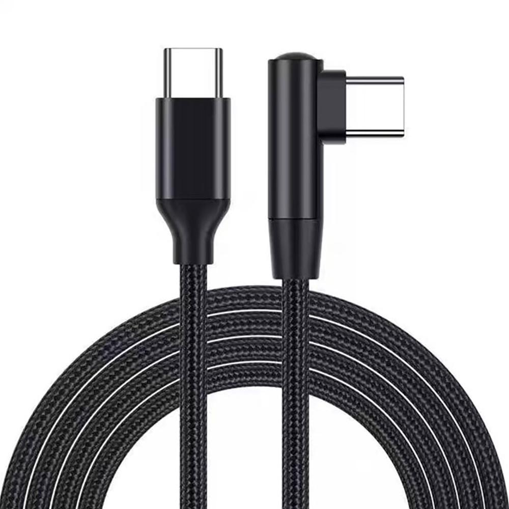 60W USB C To Type C Cable 90 Degree Elbow Fast Charger Data Cord USB C To USB C Quick Charge 0.3m/1m/2m Cable For iPhone Xiaomi