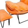 1/6 Scale Rocking Chair Mini Chaise Longue Accessories Adults Gifts Soft Fabric Decorative Single
