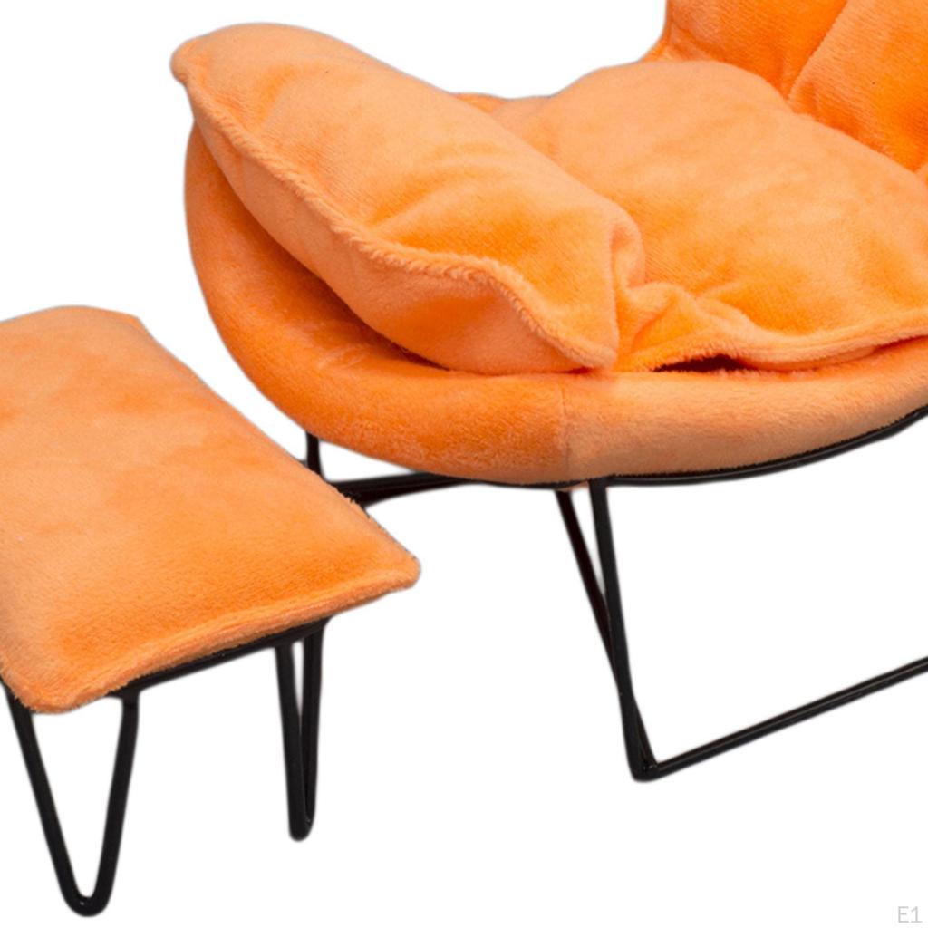 1/6 Scale Rocking Chair Mini Chaise Longue Accessories Adults Gifts Soft Fabric Decorative Single