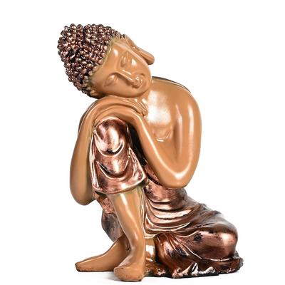 Buddha Idol for Home Decor – Resting Buddha On Knee Showpiece |Peaceful Buddha Statue for Living Room, Meditation, Office, Garden