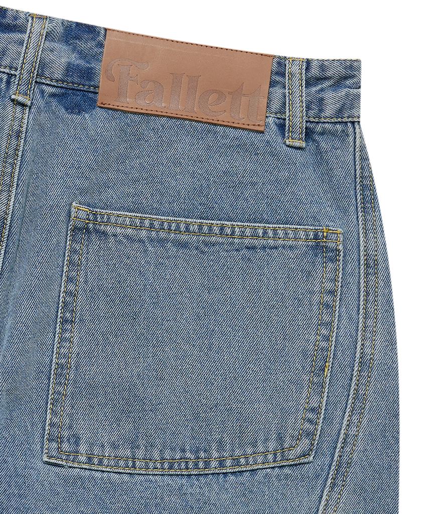 FALLETT Bermuda Denim Shorts Blue