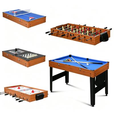 Multifunctional Indoor Game Table: Billiards, Foosball, and Air Hockey Set for Kids and Family