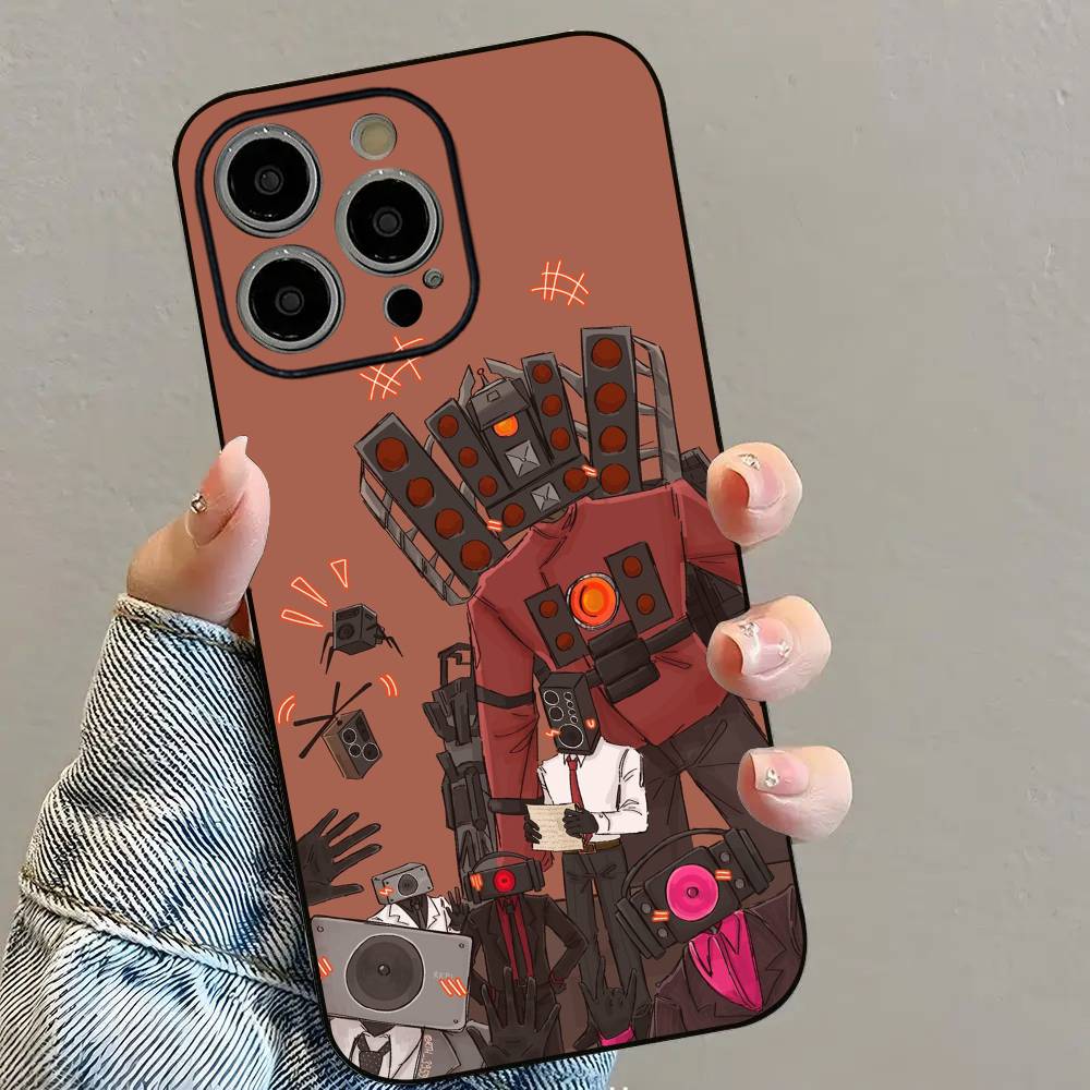 Skibidi T-Toilet ANIME Phone Case For iPhone 16 15 14 13 12 11 PRO MAX PLUS Mini TPU Soft To Skin-friendly Case