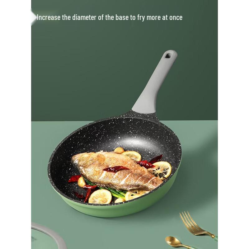 COOKER KING 28cm Bamboo Green Stone Non-Stick Frying Pan