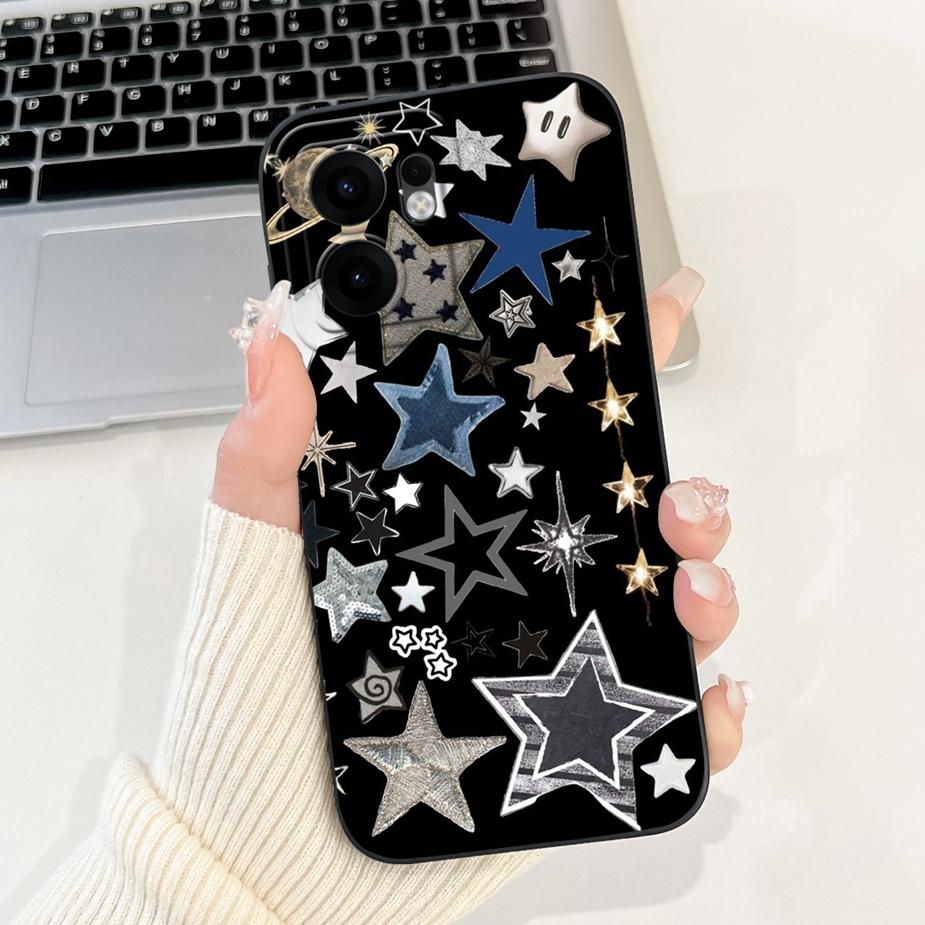 For Oppo Reno 13F 5G Case Reno13 FS CPH2699 Cute Cat Grid Pattern Cover Soft TPU Phone Cases For Oppo Reno13 F 4G Reno13F Fundas
