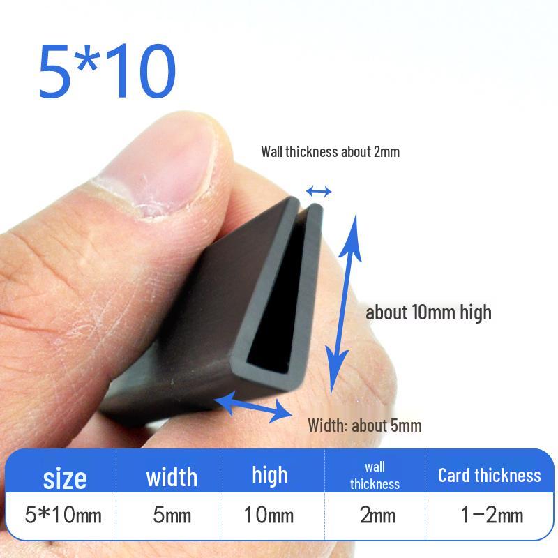 Gumové lištování ve tvaru U: Protiřezná, vodotěsná těsnicí lišta pro ochranu plechu a skla