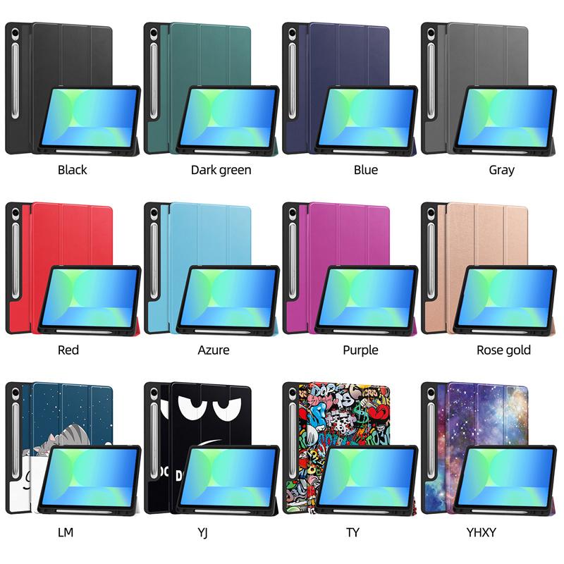 Coque For Samsung Tab S10 FE Case Magnetic PU Leather Fold Smart Cover For Galaxy Tab S9 FE / S10 FE 10.9 Case With Pen Holder