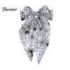 Fashionable Hair Bows for Dates Halloween Bow Clip Women Girls, Spider Web Barrettes Satin Ribbon Clips, Large Bowknot Accessories Cosplay Party